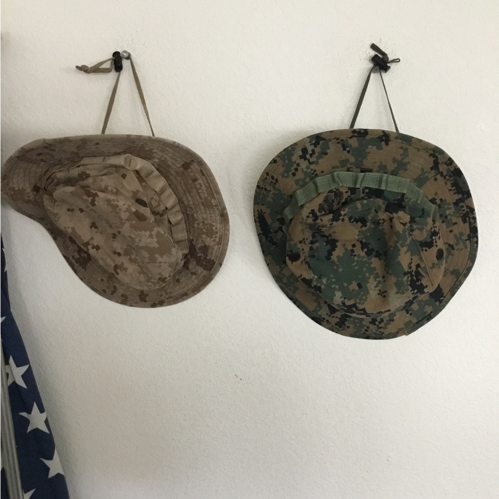 Camouflage Boonie Hats (2) one desert one woodland both medium